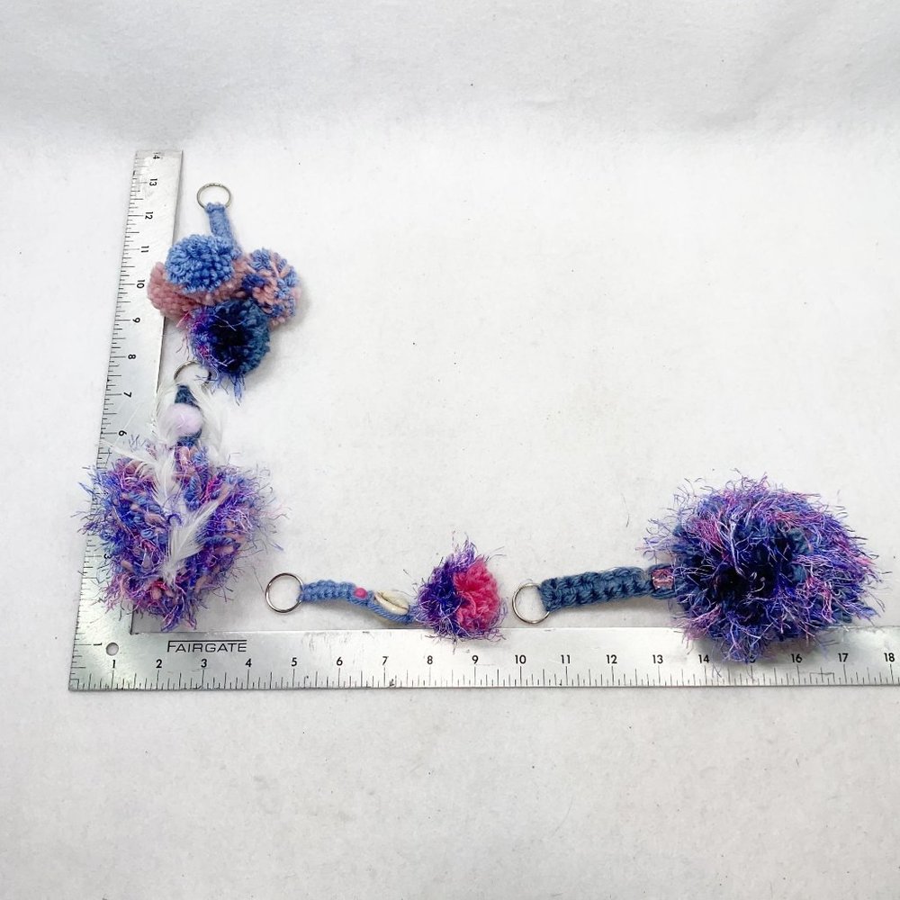Pastel Fuzzy Key-chains Bundle - Picture 8 of 9